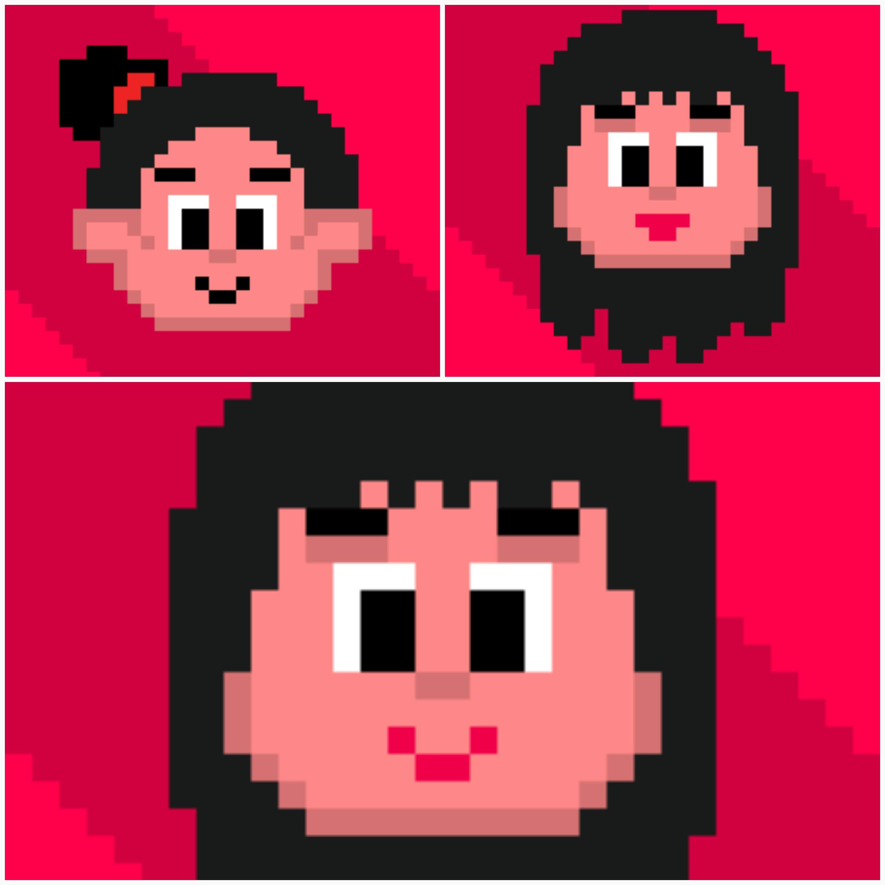 a pixel art of Luciana de Oliveira